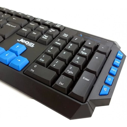 لوحة مفاتيح لاسلكية مع ماوس مع أغطية مفاتيح للوسائ...