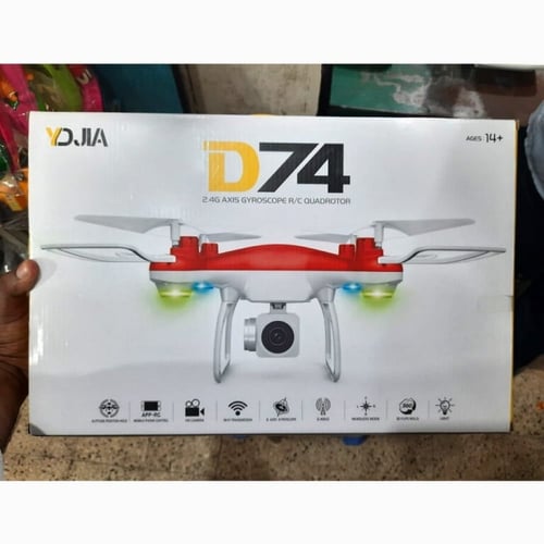 طائرة لاسلكية رباعية D74 بدون كاميرا مع ريمونت كنت...