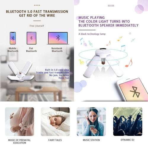 سبيكر لاسلكي بلوتوث واضاءة ليد مع ريمونت كنترول تح...