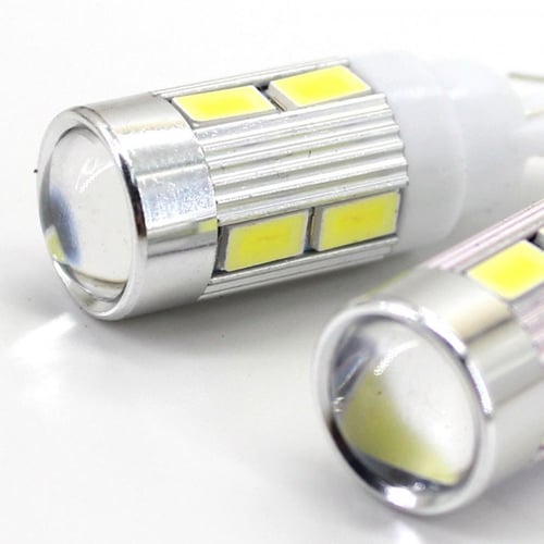 زوج لمبات ليد للسيارة لون ابيض ساطع مقاس T10