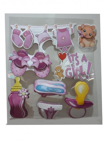 ستيكرات جدارية لامعة نافرة لحفلات الاطفال