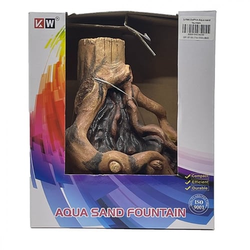 ديكور دوفين شلال عبر جذع شجرة