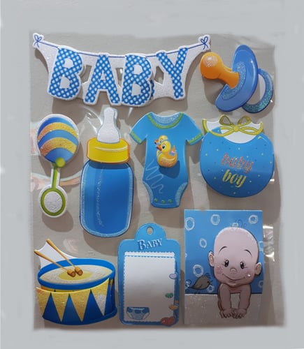 ستيكرات جدارية لامعة نافرة لحفلات الاطفال