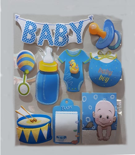 ستيكرات جدارية لامعة نافرة لحفلات الاطفال