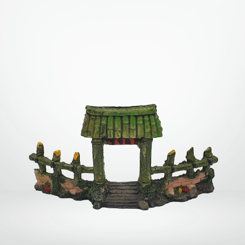 ديكور لاحواض السمك شكل سور بوابة من القرميد مقاس 1...