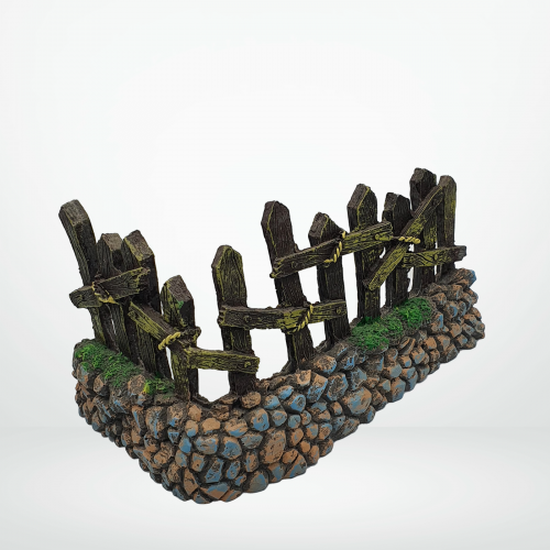 ديكور لاحواض السمك شكل السور من الحجر والخشب مقاس...