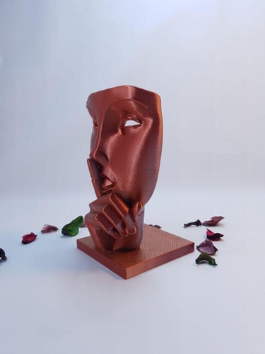 ديكور مجسم الوجه الصامت 3D