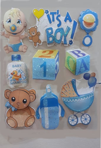 ستيكرات جدارية لامعة نافرة لحفلات الاطفال