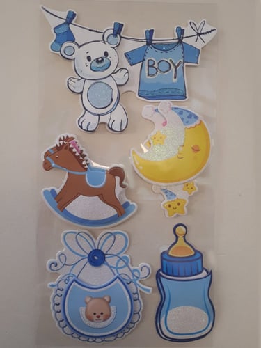 ستيكرات جدارية لامعة نافرة لحفلات الاطفال