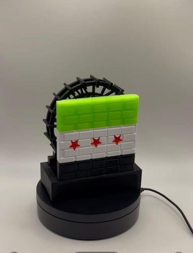 مجسم ناعورة حماة مع امكانية كتابة نص مخصص على القا...