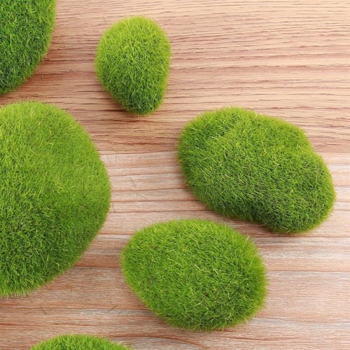 ديكور الحجارة المزروعة حجارة بعشب صناعي شبيه بالطب...