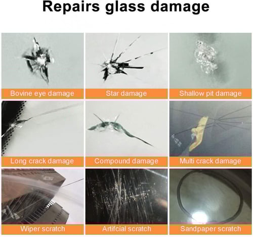 طقم اصلاح كسور الزجاج الأمامي للسيارة