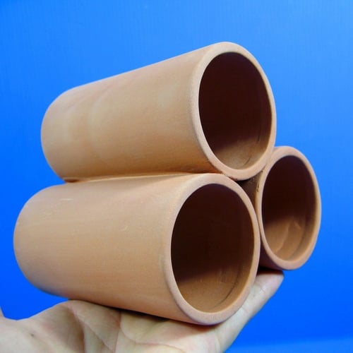 ديكور ومخبأ سيراميك لصغار الأسماك والجمبري شكل هرم