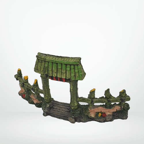 ديكور لاحواض السمك شكل سور بوابة من القرميد مقاس 1...