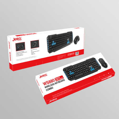 لوحة مفاتيح لاسلكية مع ماوس مع أغطية مفاتيح للوسائ...