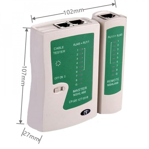 جهاز اختبار كابل الشبكة الاحترافي RJ45 RJ11