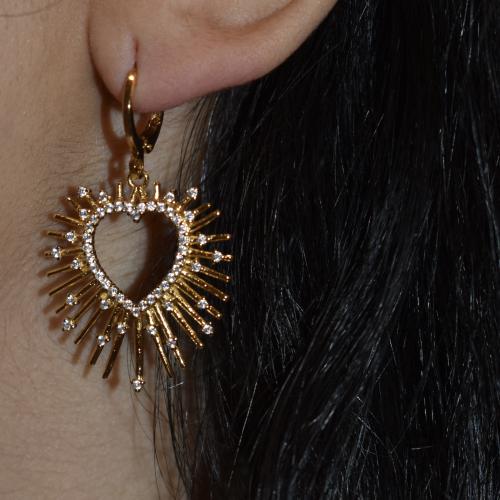 Shine heart earrings