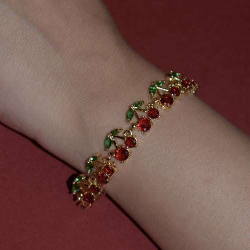 Red cherries bracelet