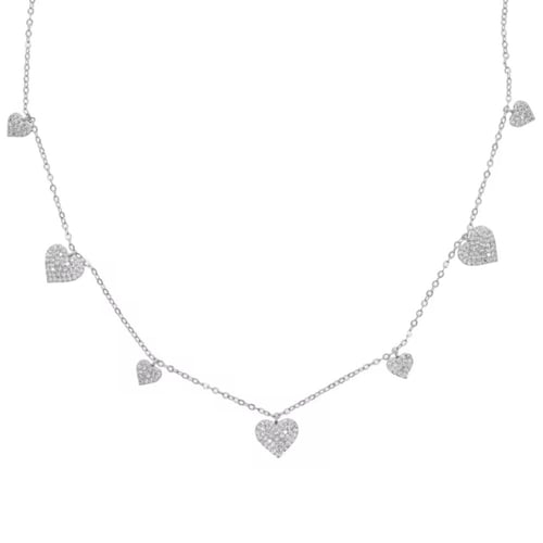 Multiple heart necklace