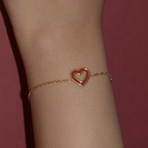 Red heart bracelet