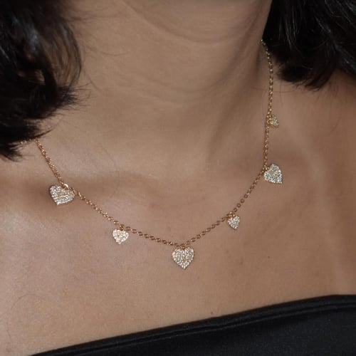 Multiple heart necklace