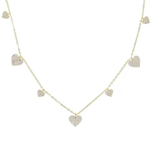 Multiple heart necklace