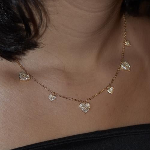 Multiple heart necklace