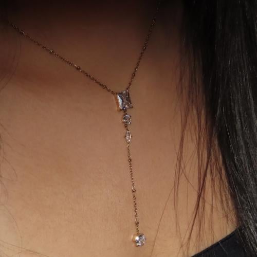 Square dangle necklace
