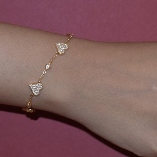 Shiny hearts bracelet