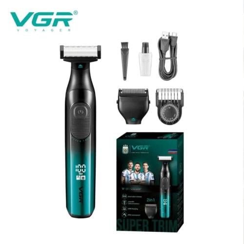 ماكينة حلاقة وتشذيب احترافية 2 في 1، VGR V-361