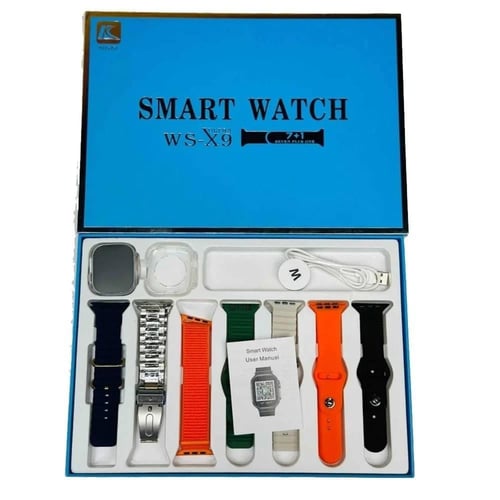 ساعة شبيهة ابل Ultra 49m مع 7 سيور إضافية