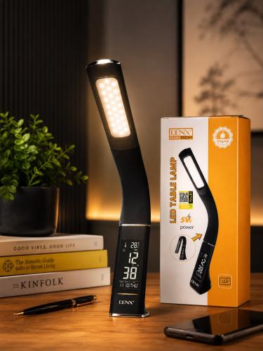 مصباح مكتبي ذكي LED مع شاشة LCD DENX DX2361