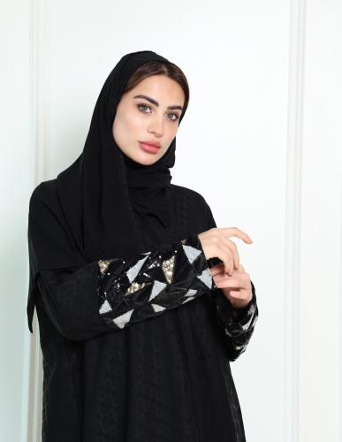 عباية مناسبات بتطريز فالاكام N322