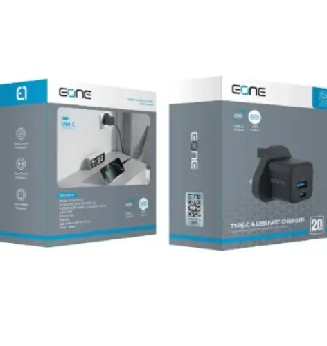 شاحن EONE جداري 20 واط يدعم الشحن السريع بي دي – ب...