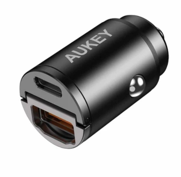 شاحن سيارة AUKEY CC-A3 NANO ثنائي المنافذ مع توصيل...