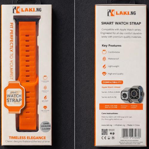 سوار ساعة أبل سيليكون رياضي فاخر + ساعة هواوي