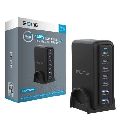 محطة شحن سطح المكتب EONE STATION بقدرة 140 واط بتق...