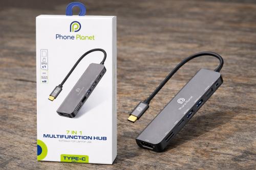 هاب تايب سي 7 في 1 Phone Planet – Multifunction Hu...