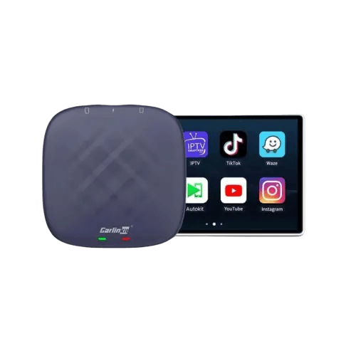 كارلينكيت مشغل Carplay لاسلكي نظام اندرويد 13 بسعة 128GB مع 8GB ذاكرة عشوائية يدعم 4G LTE