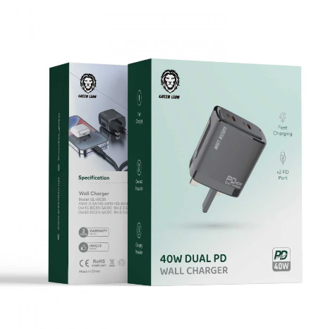 قرين لايون PD20W + PD20W المجموع: 40W أسود