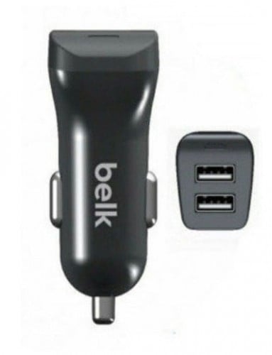 شاحن سيارة بقوة 12w منفذين Belk . USB