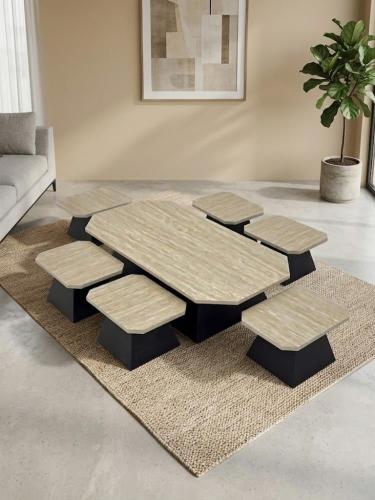 طقم طاولات ضيافة أرضي 6+1