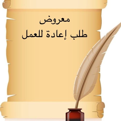 خدمة صياغة معروض إحترافي " طلب إعاد للعمل "