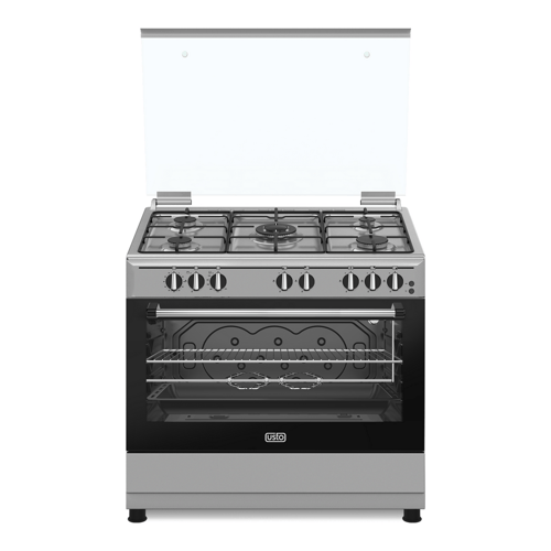 فرن غاز استو 60×90 امان كامل سطح استيل مع مروحة تب...