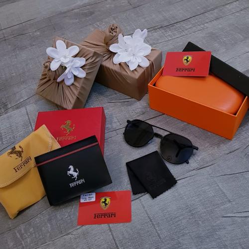 طقم فيراري رجالي نظارة وبوك