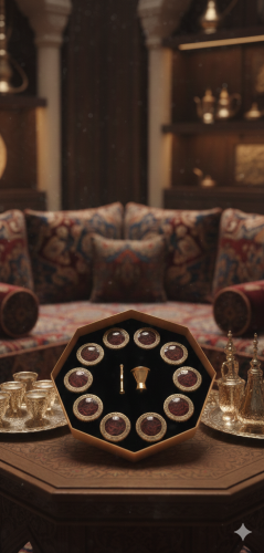 توزيعات الزعفران (10 حبات) مع نجر نحاسي للأعياد وا...