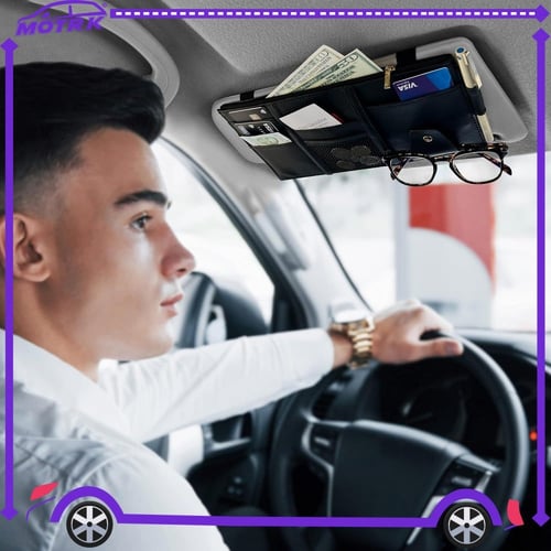 حامل نظارات مع حقيبة بسحاب متعدد الجيوب للبطاقات و...