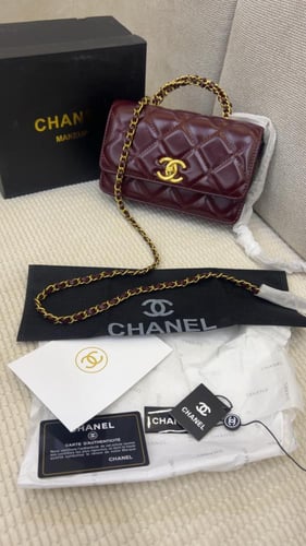 شنطة شانيل _ عنابي