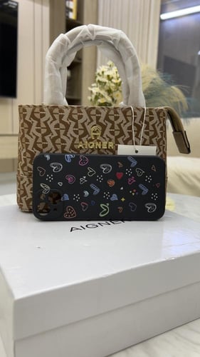 شنطة اقنر _ بيج قماش