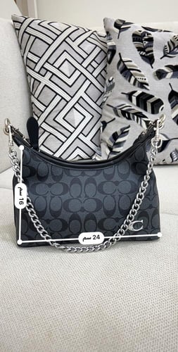 شنطة كوتش _ بيج غامق فضي